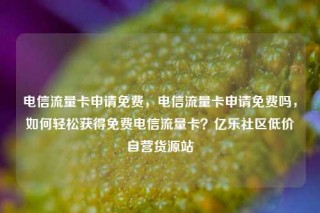 电信流量卡申请免费，电信流量卡申请免费吗，如何轻松获得免费电信流量卡？亿乐社区低价自营货源站
