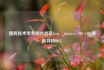 国民技术发布国内首款Arm® Cortex®M7+M4双核异构MCU