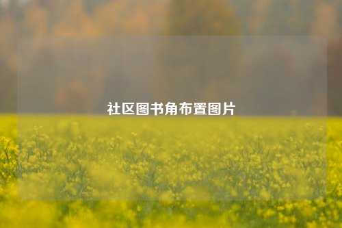 社区图书角布置图片  第1张